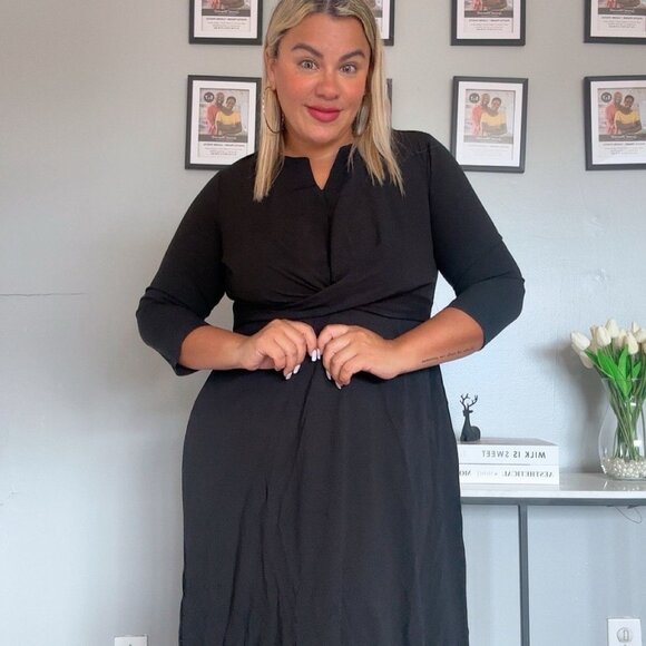 Cocktail Dress Black Long Sleeve Plus Size Xxl PLUS SIZE 2026  NEW - Picture 8 of 11